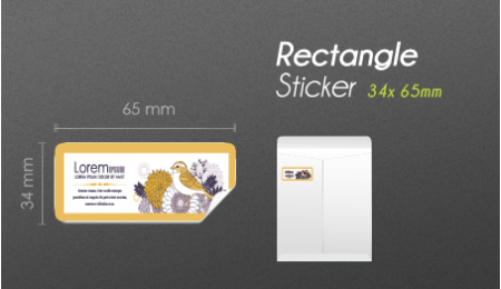 34x65mm Rectangle Product Label 34x65mm Rectangle Product Label
